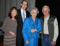 Cynthia Blackburn, Bobby Blackburn, Sadie Gwin Blackburn and David Bamberger, 2012 seminar speaker and founder of the Bamberger Ranch Preserve, Selah